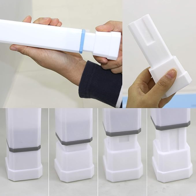 Baby Care Kids Folding Floor Table w/Adjustable Heights - for Play, Reading, and Snack Time and More (White/Grey)