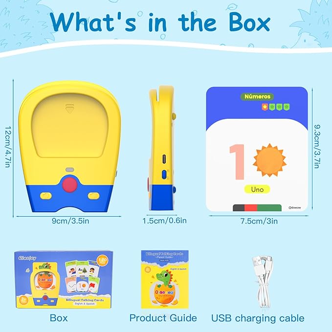 Bilingual Talking Flash Cards with 240 Sight Words, Sensory Toys for Toddlers 1-3, Pocket Speech for Toddlers, Speech Therapy Toys for Autistic Children Aged 2-6 Year Old Boys and Girls