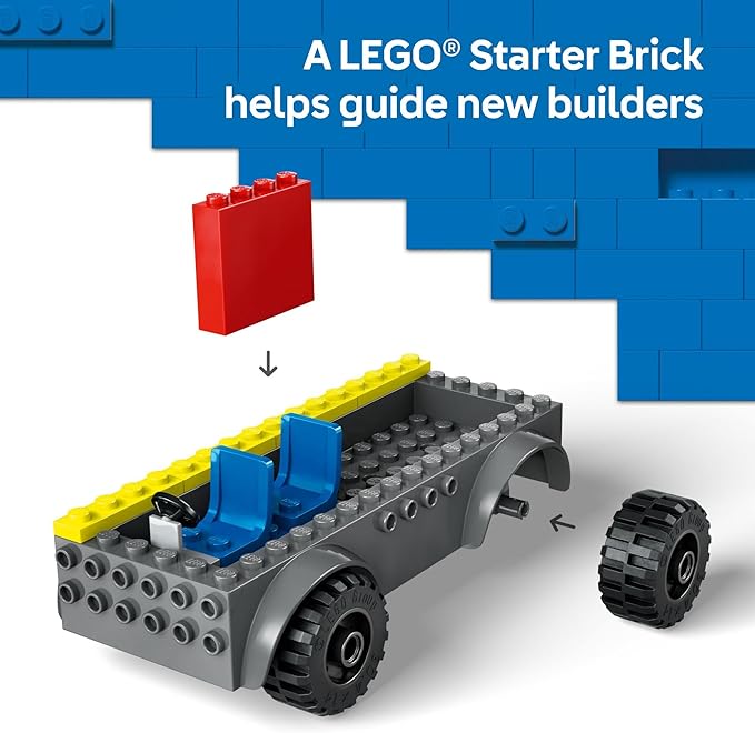 LEGO City Fire Ladder Truck Toddler Toy - Fire Truck Toy with 2 Firefighter Minifigures, Digital Guide for Boys and Girls, Ages 4+ - Learning, Educational Toy for Preschool - 60463