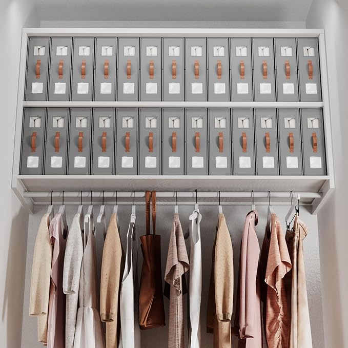 4 Pack Bed Sheet Storage Organizers- Premium Fabric Closet Organizer with Clear View Window, Space-Saving Foldable Design for Queen/King Size Bedsheets, Blankets & Duvet Covers