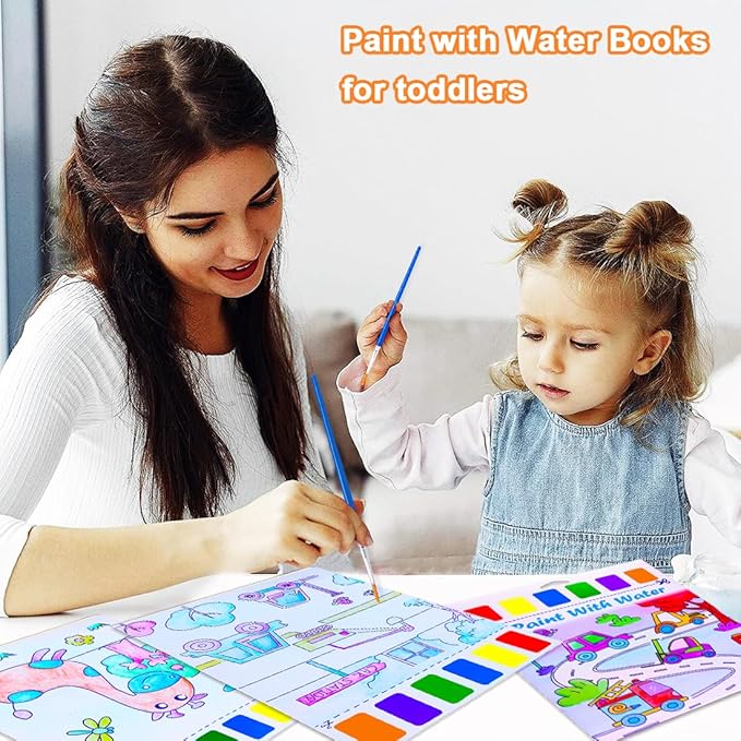 BAOXUE Water Coloring Books for Kids Ages 4-8,Paint with Water Colors Book for Toddlers,Watercolor Painting Paper Gift for Boys Girls 2-4 Years