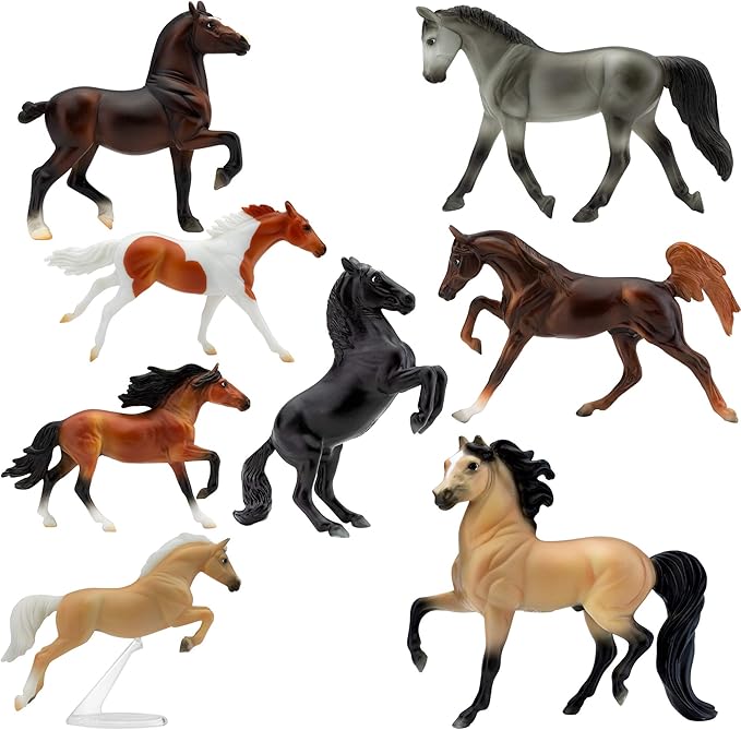 Breyer Stablemates Deluxe Horse Collection - 8 Figures, 1:32 Scale, 3.75"x2.5", Model #6058