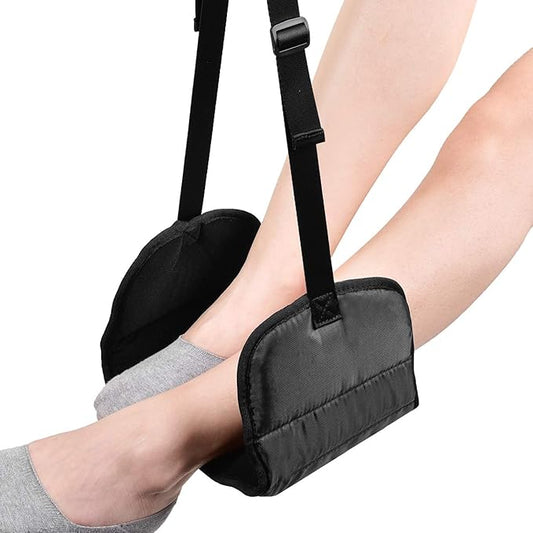 Airplane Footrest Made with Premium Memory Foam - Airplane Travel Foot Hammock, No Clashing Foot Hammock & Portable Plane Leg Rest, Provides Relaxation and Comfortable for Long Flight