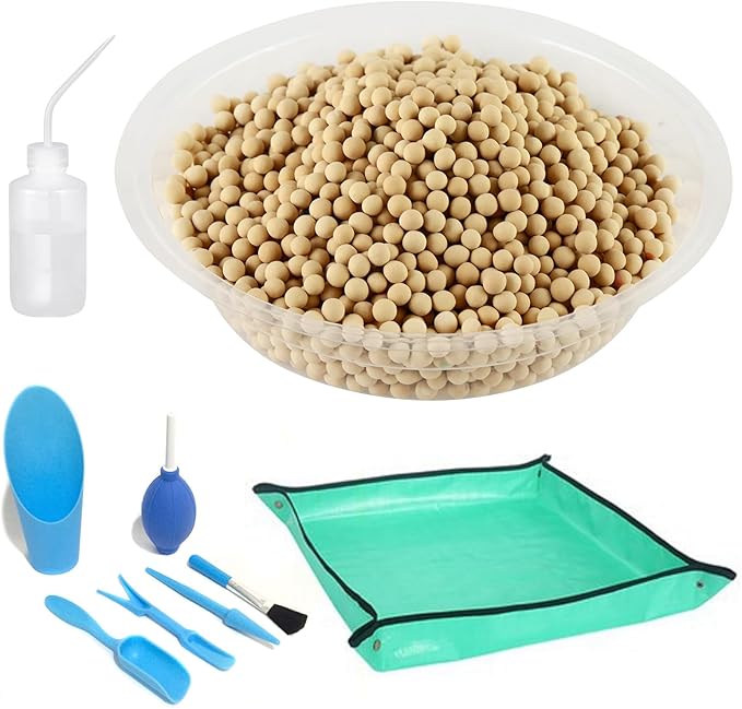 4lb LECA Clay Pebbles 4-5MM- Yellow Clay Balls for Plants, Leca Balls for Plants, Horticultural Grade for Soil Hydroponics Aquaponics