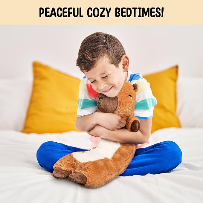 Capybara Microwavable & Weighted Stuffed Animals - Unscented Heatable Plush Doll, Cute Capybara Plush Toys Gifts for Girls Boys and Kids, Happy Fuel