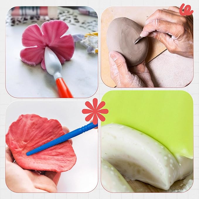 Clay Tools Kit, 19-Piece Plastic Clay Tool Set for Carving, Shaping and Modeling, Lightweight Air Dry Clay Tools for Kids & Adults, Clay Sculpting Tools for Crafting & Styling