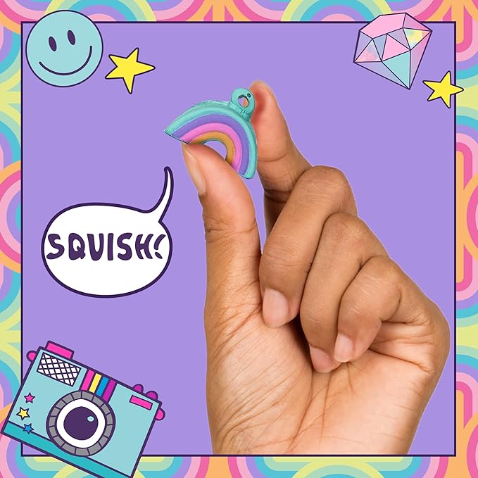 Just My Style Fidgiwear Rainbow D.I.Y. Squish & Pop Jewelry, Create Your Own Fidget Jewelry for Kids, Includes Squishy Charms, Fidget Toys with A Stylish Twist, Bracelet Making Kit for Girls