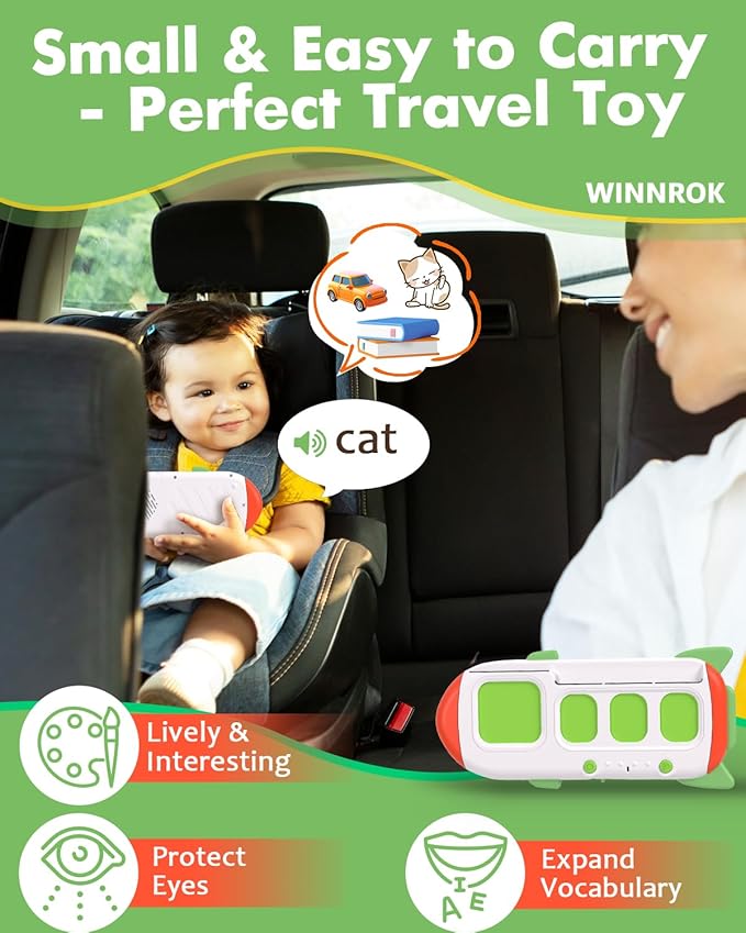 CVC Talking Flash Cards for Toddlers Speak and Spell 107 Words, Montessori ABC Alphabet Learning Toys for Kids Ages 4-8 1 2 3 4 5 6 Year Old, Speech Therapy Sensory Toys for Autism Children Christmas