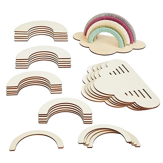 Colorations Decorate Your Own Wooden Rainbow, Set of 6