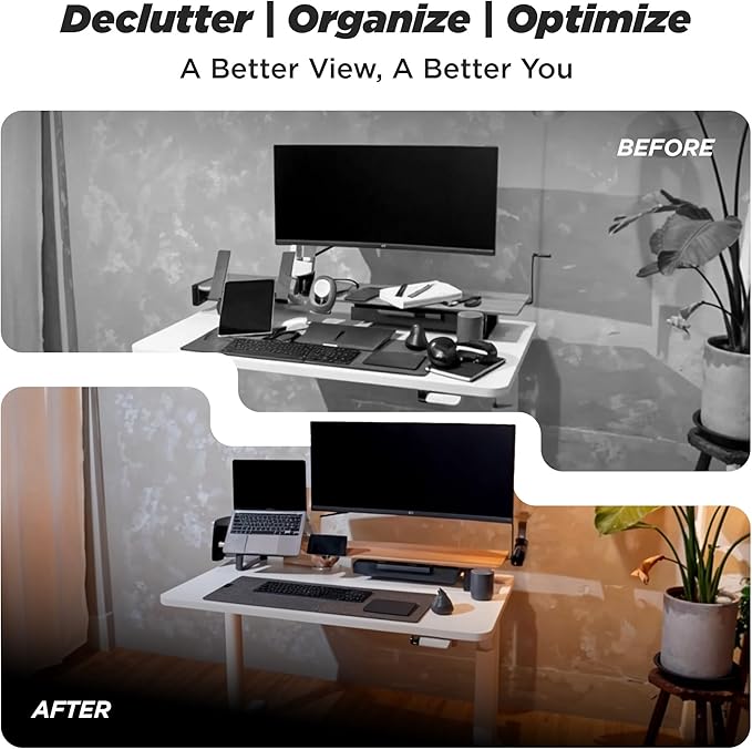 ULTRARM Moodular Add-ons Vertical Laptop Tray [Accessory Only - Requires Moodular Wooden Monitor Stand Slide Rails for Use] Black MSA-VLT