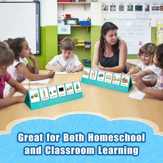 Aizweb Silly Sentence Building for Kids,Speech Therapy Learn to Read for Preschool Kindergarten 1st 2nd Grade Special Education Classroom Must Have,Homeschool Educational Toy Reading Learning Game