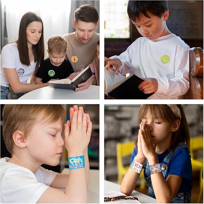 72PCS Religious Slap Bracelets with Christian Button Pins Jesus Love You Wristbands Sunday School Supplies Christian Gifts Jesus Snap Bracelets Christian Badges for Kids Adults Birthday Party Favors