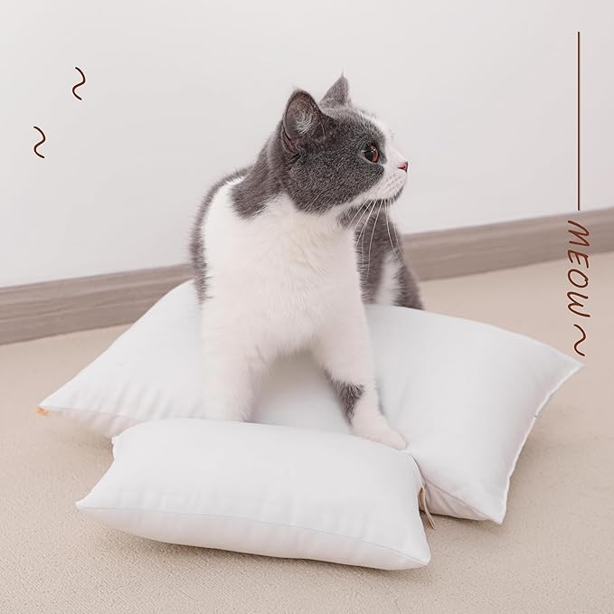 NTBAY Tiny Pillows, Down Alternative 7"x11" Microfiber Mini Pillow for Travel, Pets, Soft Machine Washable Small Pillows for Neck, Wrist, Lumbar and Knee, Yellow