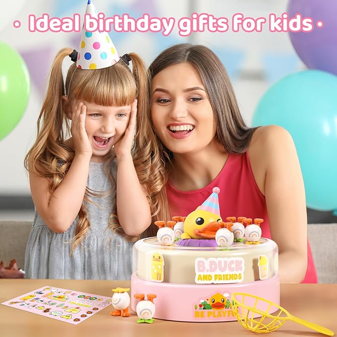 B.Duck Games for Kids Age 4-6, Catch and Bounce Duck Board Games for Kids 3-5,Family Toddlers Games Birthday Gifts for 5-7 Girls, Christmas Birthday Gifts for Toddlers 4-8