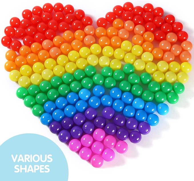 Ball Pit Balls Plastic Balls for Ball Pit Phathalate Free BPA Free Plastic Balls 100pcs 2.2" Set for Toddlers for Play Tent Tunnel