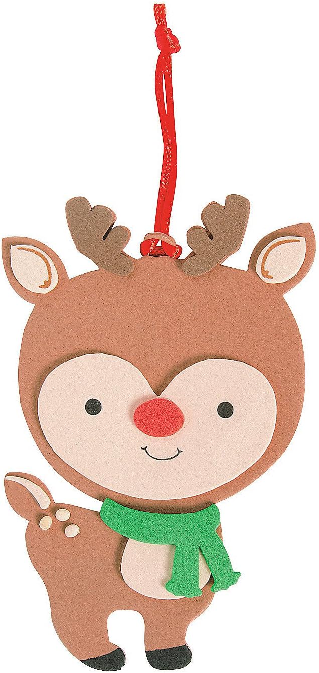 Big Head Reindeer Ornament Craft Kit -12 - Crafts for Kids and Fun Home Activities