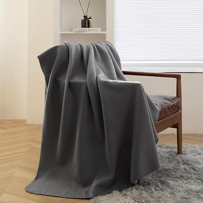 Fleece Throw Blankets 6 Pack Bulk Blankets Solid 50 x 60 inch Kids Lightweight Warm Soft for Pet Cozy Travel Blankets Airplane Small Throws Camping Gifts Assorted Blankets for Home, Bed, Sofa, Dorm