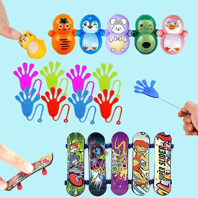 132 Pcs Party Favors Toys for Kids 4-8,Assortment Treasure Box Toys for Classroom Prizes,Goodie Bags Stuffers,Christmas Stocking Stuffers,Pinata Fillers Bulks Small Toys Carnival Prizes