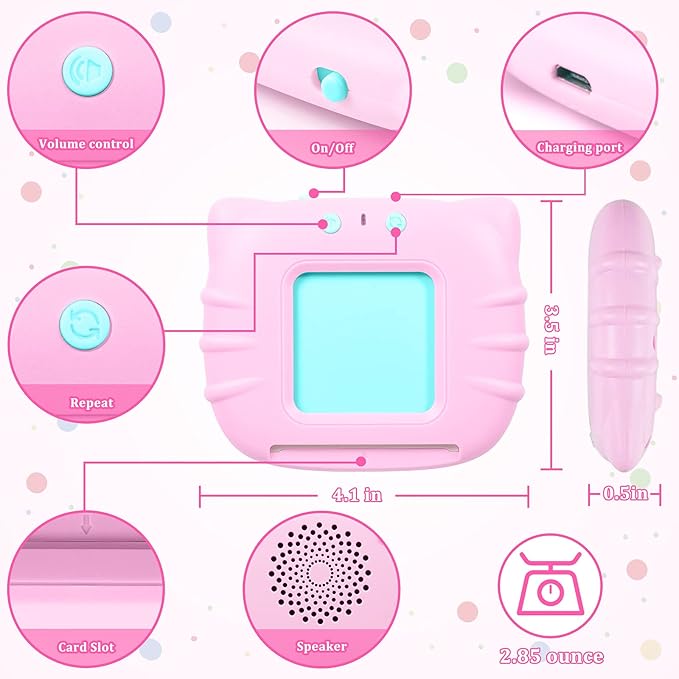 QuTZ ABC Learning Flash Cards for Toddlers 2-4 Bilingual Spanish English, Autism Toys, Speech Therapy Toys, Educational Talking 275 Sight Words Cards for Boys and Girls,