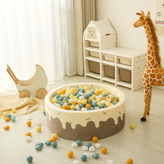 GOGOSO Ball Pit Balls,Plastics Balls for Ball Pit, Stars Hearts Shape for PastelBall for Toddlers Kids