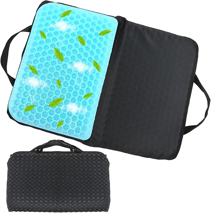New Upgraded Portable Seat Cushion (15.7" x 11.8") Foldable Travel Cushion, for Airplane Seats, Camping, Stadium, Cinema, Garden Benches Seat Cushion