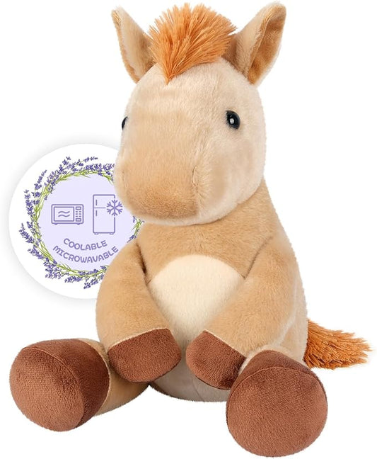 Heatable & Coolable Horses Stuffed Animals, Microwave Heating Pad, Horses Plush for Companion, Cute Plushies Horse Lavender Stuff, Horse Toys Gifts