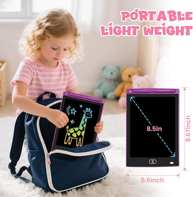 20 Pack LCD Writing Tablet for Kids, Erasable and Reusable Toddler Doodle Board in 8.5 inch, Ideal Educational Drawing Pad for Learning Toy for Ages 3-8 Gifts for Girls Boys