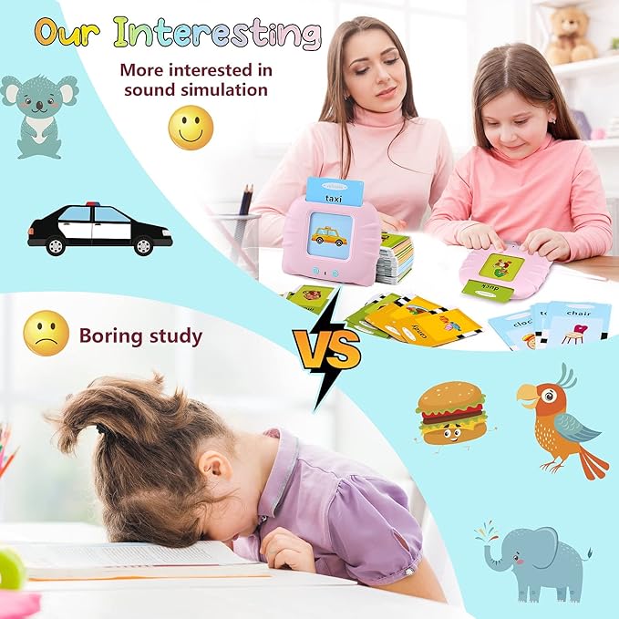 FREE TO FLY Talking Flash Cards Toddler Learning Toys for 2 3 4 5 6 Year Old Girls Boys: Speech Therapy Toys Autism Sensory Toys Preschool Educational Kids Toys 224 Sight Words Birthday Gifts