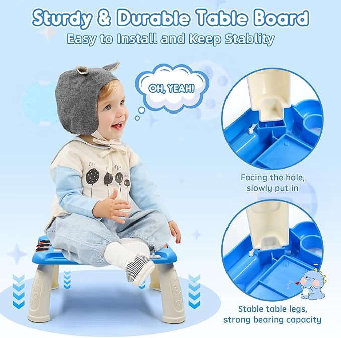 AiTuiTui Magnetic Drawing Board Toddler Toys with Legs for Girls Boys, Color Sketch Writing Scribble Doodle Pad Travel Games, Educational Learning Kids Toys for Birthday or Valentine Gift (Blue)