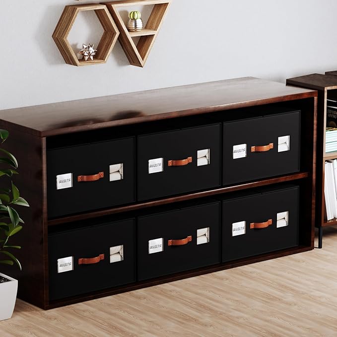 2 Pack Large blanket Storage Organizers, 70L black comforter storage bags with Reinforced Walls ，Foldable 21"x18"x11" Space-Saving Design for Bedding Storage & sheet Organize