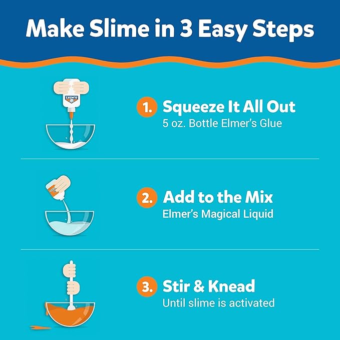 Elmer’s Metallic Slime Kit | Slime Supplies Include Elmer’s Metallic Glue, Elmer’s Magical Liquid Slime Activator, 4 Piece Kit