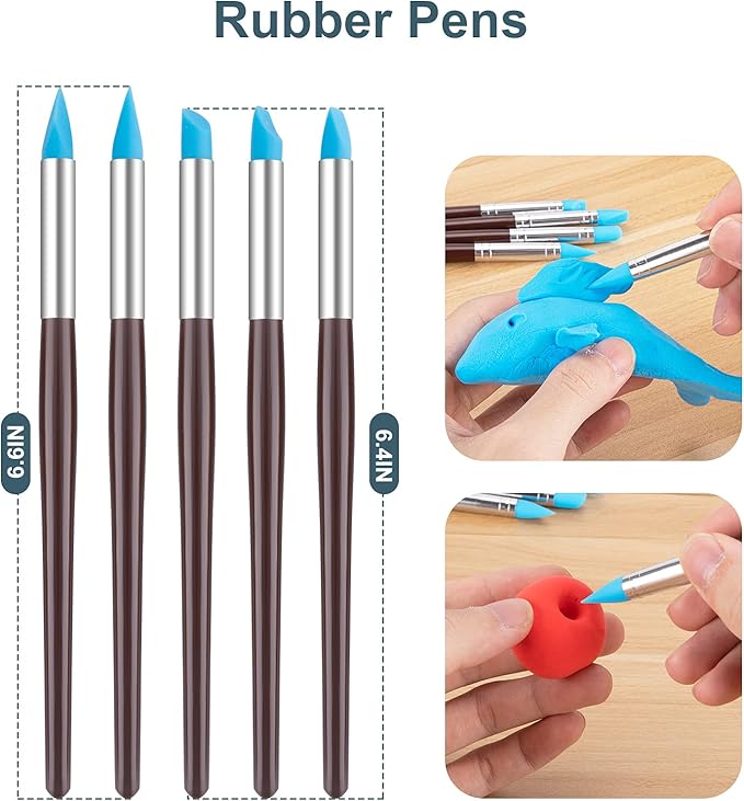 Clay Tools Kit, 25 PCS Polymer Clay Tools, Ceramics Clay Sculpting Tools Kits, Air Dry Clay Tool Set for Adults, Kids, Pottery Craft, Baking, Carving, Drawing, Dotting, Molding, Modeling, Shaping