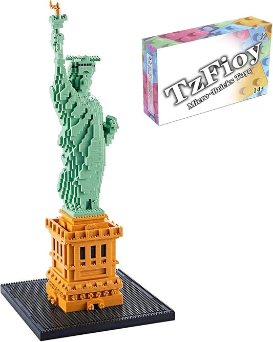 Statue of Liberty Building Blocks Set (2810Pcs) Famous World Architecture Educational Toys Micro Bricks for Kids Adults
