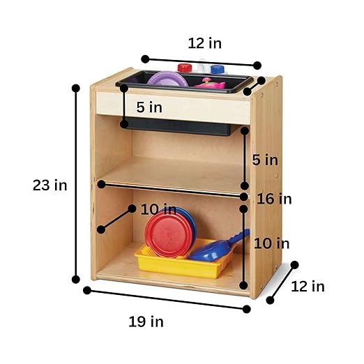 Jonti-Craft Young Time 7082YT Play Kitchen Sink - Kids Wooden Toy Sink