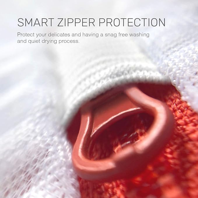 Mesh Laundry Bags for Delicates – 3 Medium Durable Net with Anti Rust Zipper, Hanging Loop-Garment Safe Wash Bags and Organizer for Washing Machine, Lingerie, Socks, Bra, Underwear, Baby Items, Travel