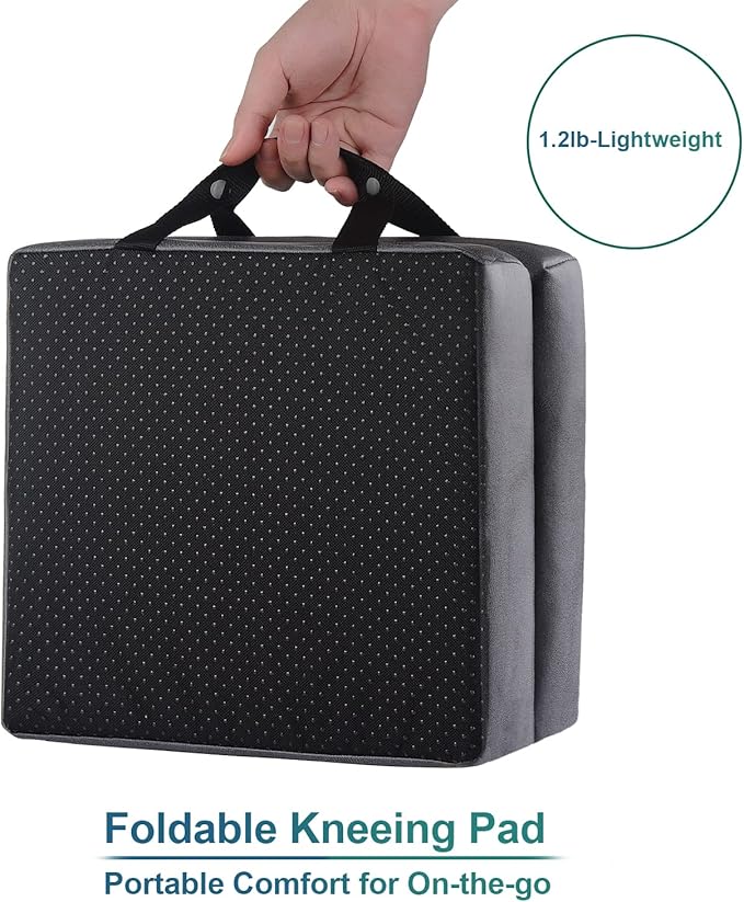 i frmmy Extra Thick Memory Foam Kneeling Cushion Pad- Garden Kneeler for Gardening, Bath Kneeler for Baby Bath, Knee Mat for Work, Extra Large 22x12 Inch, Thick 2.9 Inch (Dark Gray)