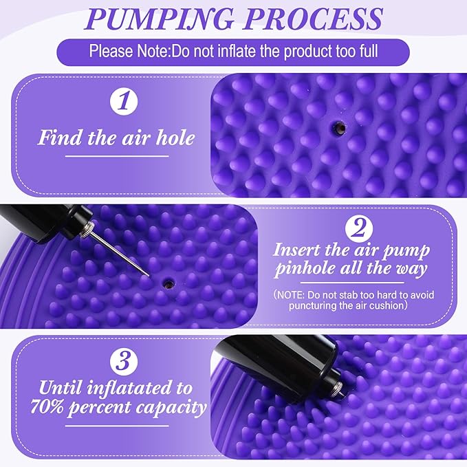 Libima 4 Pcs Wiggle Seat Inflated Wobble Cushion for Sensory Kid 13 Inches Balance Disc Flexible Seating for Classroom Sensory Pad for Chair Wiggle Cushion