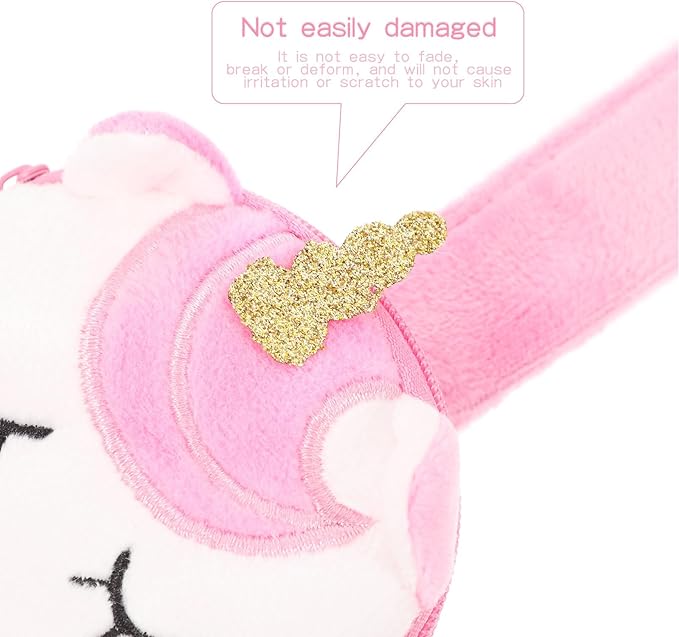 2Pcs Plush Slap Bracelet Coin Purse for Kids - Plush Unicorn Slap Bracelets Cute Animal Design Slap Bracelet Toy