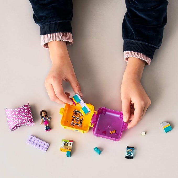 LEGO Friends Andrea’s Shopping Play Cube 41405 Building Kit, Includes a Mini-Doll and Toy Pet, Promotes Creative Play, New 2020 (40 Pieces)