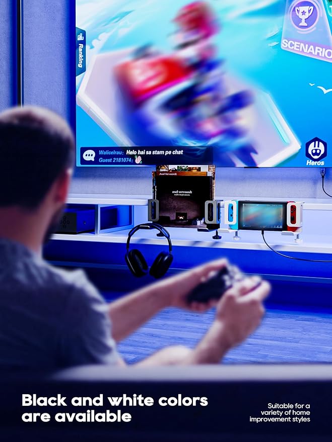 NODOCA Laptop Storage for Desk, Vertical Laptop Stand for Desk, MacBook Vertical Stand, with Headphone Holder, Desk Side Storage for MacBook/Surface/Samsung/HP/Dell[M, White]