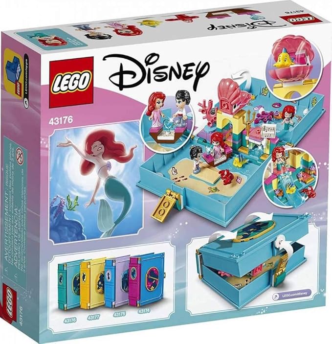 LEGO Disney Ariel’s Storybook Adventures 43176 Creative Little Mermaid Building Kit (105 Pieces)