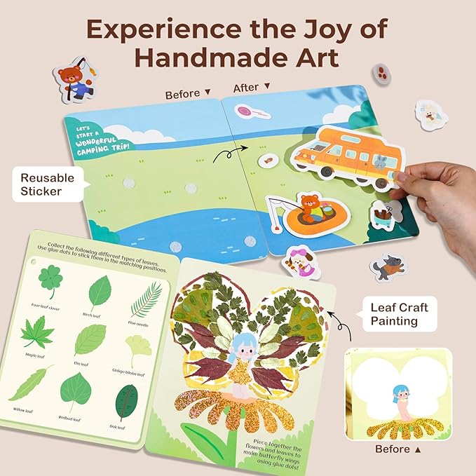 Activity Sets for Kids 3-5, Dry Erase Board with 4 Markers, Watercolor Kits, Reusable Stickers, Arts & Crafts Activities for Girls/Boys Indoor/Outdoor, Airplanes, Party Favor