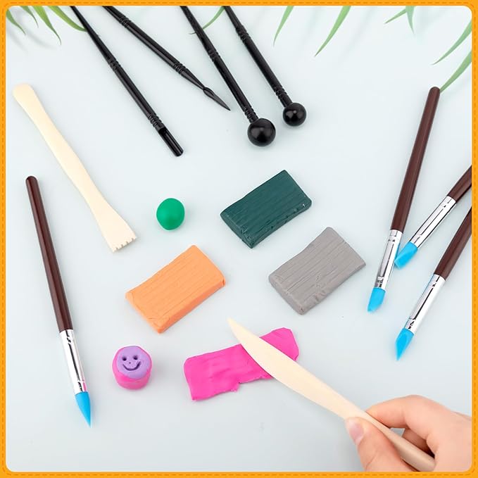 Huquary 2751 Pcs Polymer Clay Cutters for Earrings Making Polymer Clay Press Machine Jewelry Accessories Modeling Clay Sculpting Tools Clay Roller Acrylic Sheet Clay Earring Making Kit for DIY