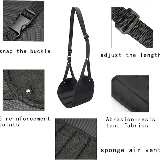 Foot Hammock Portable Comfort – Rest Sling Extended Adjustable, Strap Airplane Footrest, Relax Feet Car Office International | Relax Your Feet, Car, Office, International Flying, Road Trip, Work, Sl