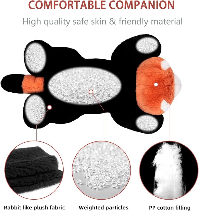 Niuniu Daddy 20" | 3.3 Pound Red Panda Weighted Stuffed Animals Plush Toy, Small Pillowfort Weighted Plush Animals for Kids Adults, Heavy Beads Body Stuffed Animal Pillow for Gift Birthday Christmas