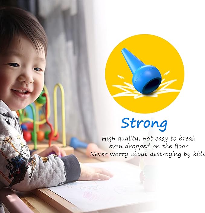 Gibot 12 Colors Toddlers Crayons Palm Grip Crayons, Finger Paint Crayons Sticks Stackable Toys Safe for Kids, Children, Boys and Girls