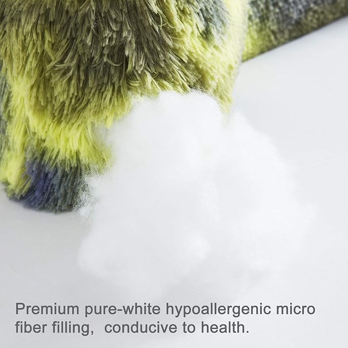 Fur Reading Pillow - Big Size 30x17x17 Inch with Premium Stuffing, Adult & Children Backrest Pillow with Arms, Bed Wedge Pillow for Headboard, Back Support Pillow for Sitting Up in Bed