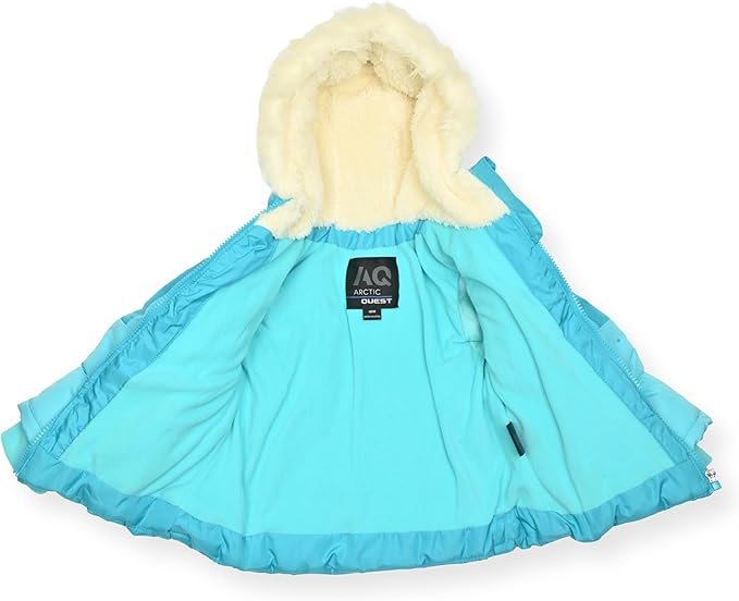 Arctic Quest Little Girls Bib Snow Pants and Ski Jacket Water-Resistant Snowsuit For Kids Winter Jacket For Girls