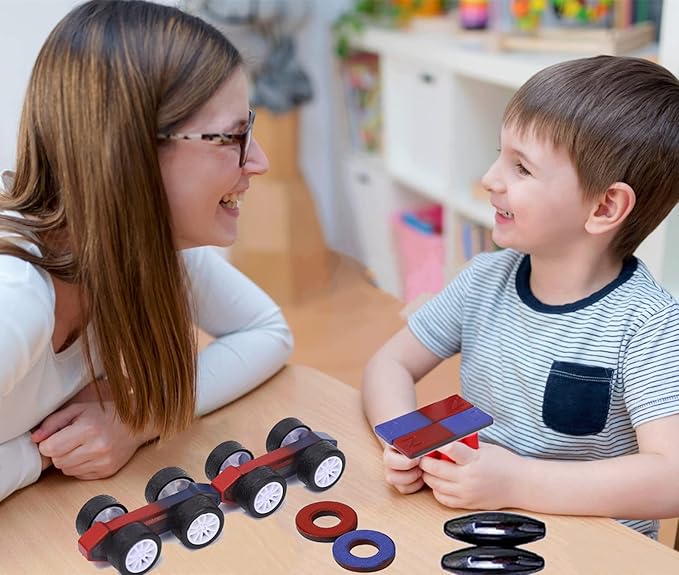 AOMAG Physics Science Magnets Set for Education Science School Classroom Experiment Tools for Kids Including Bar/Ring/Horseshoe/Compass Magnets