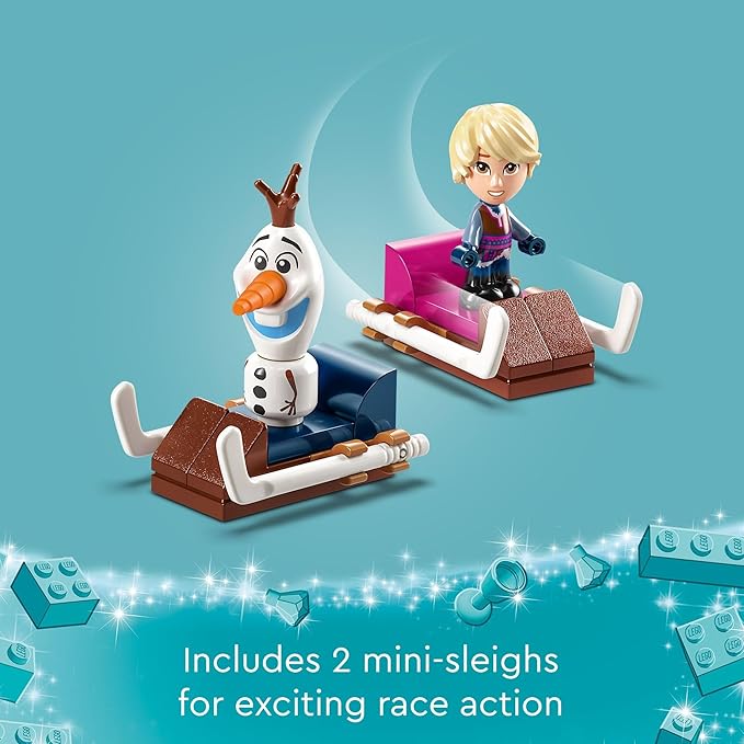 LEGO Disney Frozen Anna and Elsa’s Magical Carousel 43218 Ice Palace Building Toy Set with Disney Princess Elsa, Anna and Olaf, Great Birthday Gift for 6 Year Olds